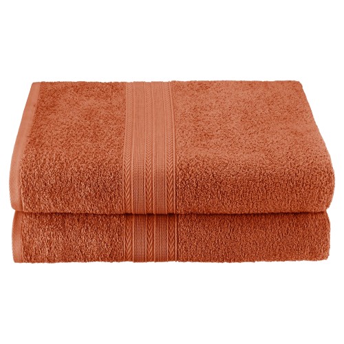 EF-BSHEET CP Eco-Friendly 100 Percent Ringspun Cotton Bath Sheet Towel Set - Copper, 2 Pieces