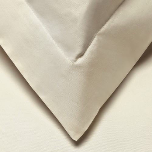 P300KCDC SLIV 300 King & California King Duvet Cover Set- Percale Solid Patterned - Ivory