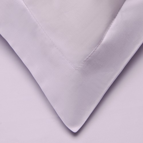 P300KCDC SLLI 300 King & California King Duvet Cover Set- Percale Solid Patterned - Lilac