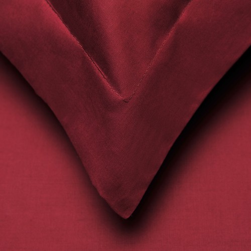P300TWDC SLBG 300 Twin Duvet Cover Set, Percale Patterned, Solid - Burgundy