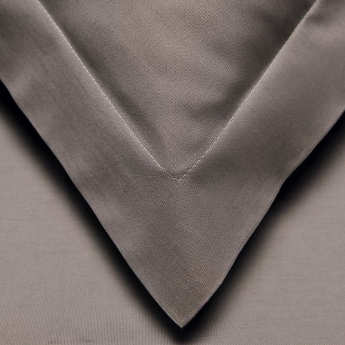 P300TWDC SLGR 300 Twin Duvet Cover Set- Percale Patterned- Solid - Grey