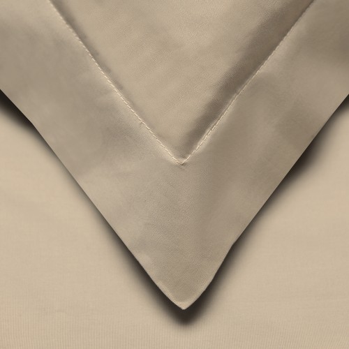 300 Twin Duvet Cover Set- Percale Patterned- Solid - Tan