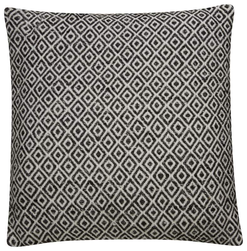 Picture of Jaipur PLC101529-P 22 x 22 in. Tribal Pattern Viscose & Bamboo Poly Fill Pillow- Ivory & Black
