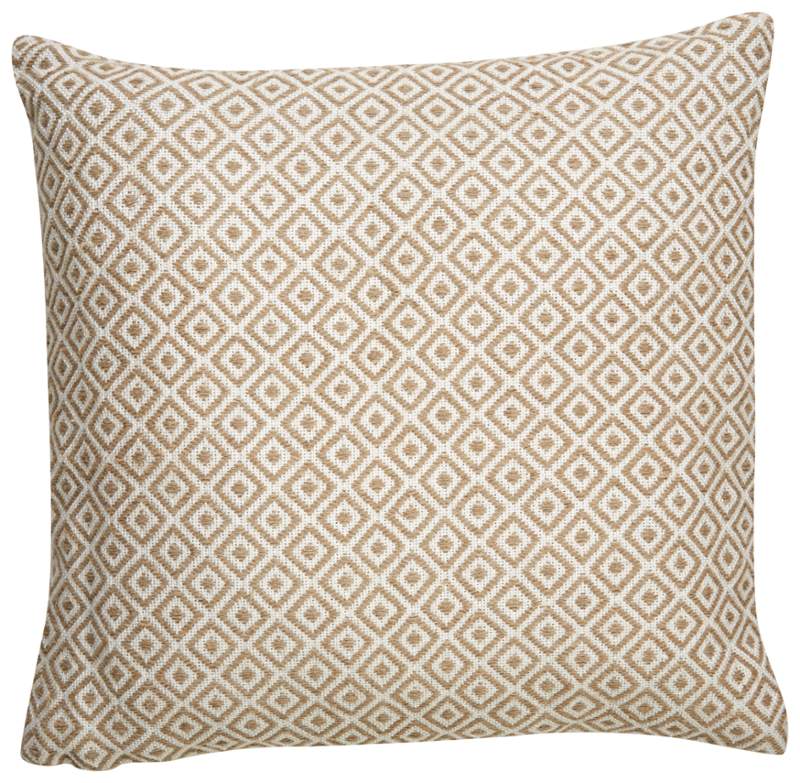 Picture of Jaipur PLC101530-P 22 x 22 in. Tribal Pattern Viscose & Linen Poly Fill Pillow- Ivory & Taupe