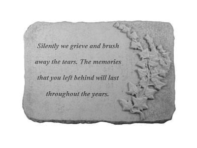 Silently We Grieve Memorial Stone, Ivory