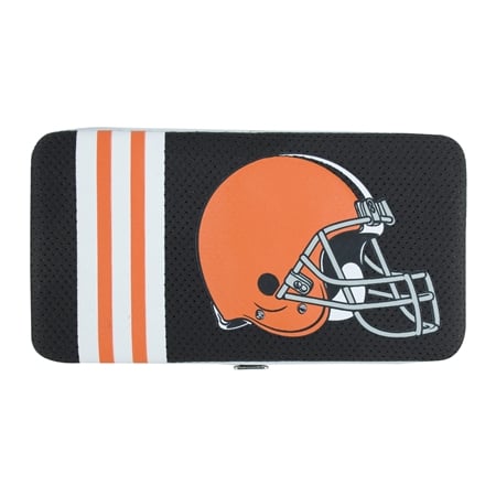 300801-BRWN-2 Cleveland Browns Shell Mesh Wallet