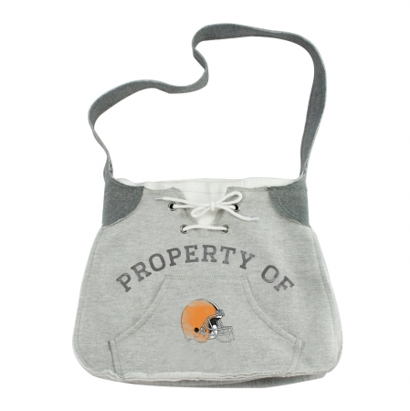 Picture of Little Earth Productions 350404-BRWN-GREY-1 Cleveland Browns Hoodie Purse - Grey
