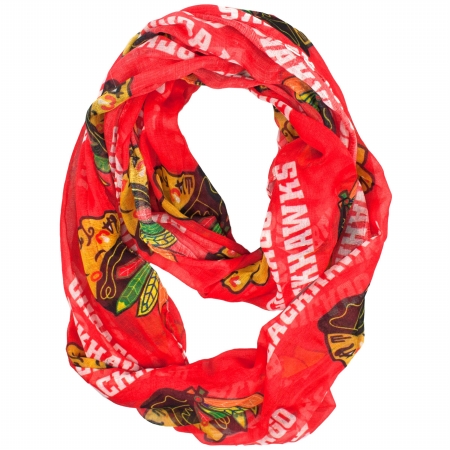 Picture of Little Earth Productions 500615-HWKS Chicago Blackhawks Sheer Infinity Scarf