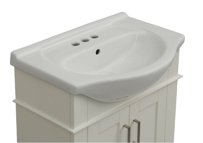 WLF6042-W 24 in. - White Sink Vanity - NO FAUCET INCLUDED