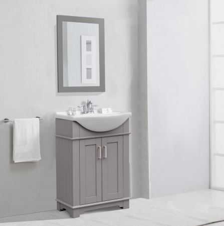 24 in. - Gray Sink Vanity - NO FAUCET INCLUDED