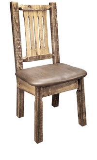 Picture of Montana Woodworks MWHCKSCNSLSADD Homestead Collection Side Chair- Saddle Pattern