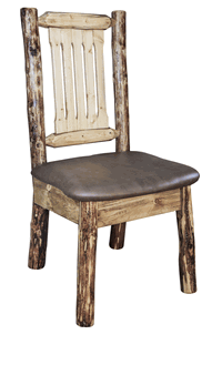 Picture of Montana Woodworks MWGCKSCNSADD Glacier Country Collection Side Chair- Saddle Pattern
