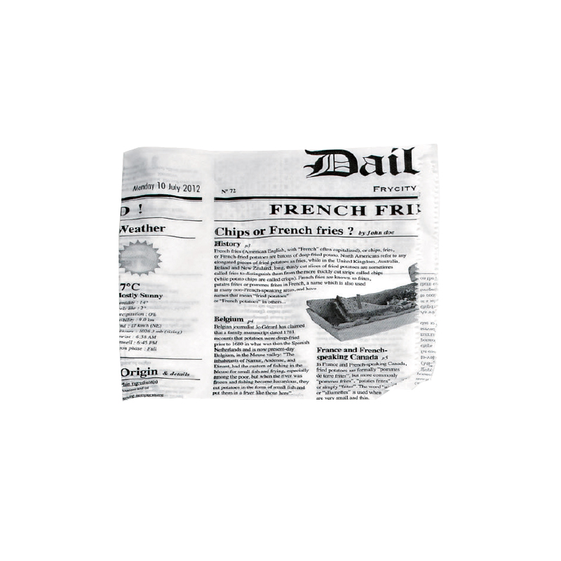 6.7 x 6.7 in. White Newspaper Design Paper