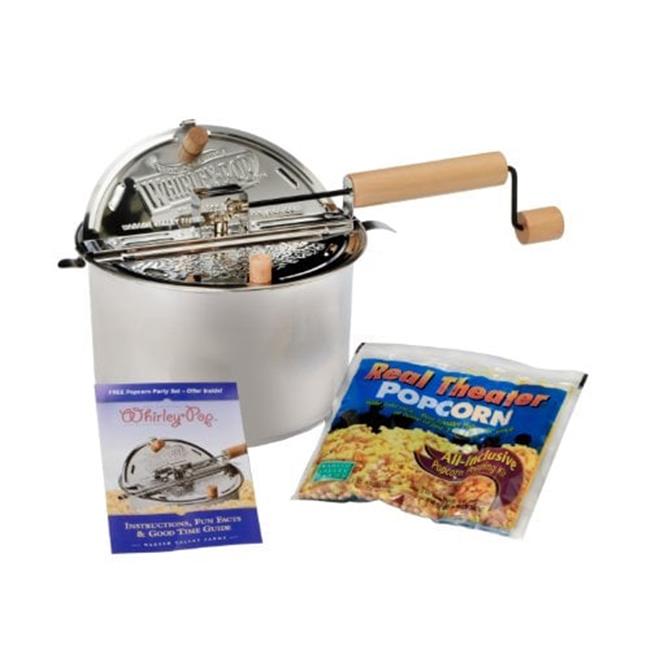 Wabash Valley Farms 24003DS Stainless Steel Whirley-Pop Real Theater Popping Kit