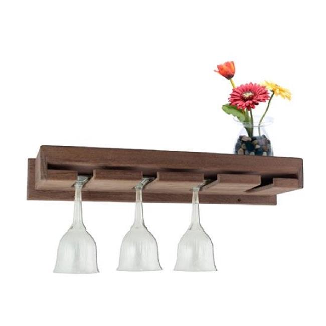 SeaTeak 62426 Wineglass Rack With shelf