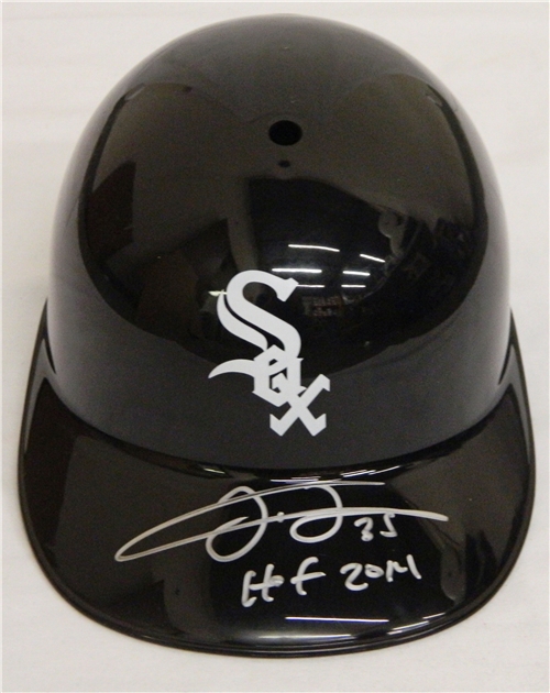 Picture of Schwartz Sports Memorabilia THOBTH102 Frank Thomas Signed Chicago White Sox Replica Batting Helmet With Hof 2014