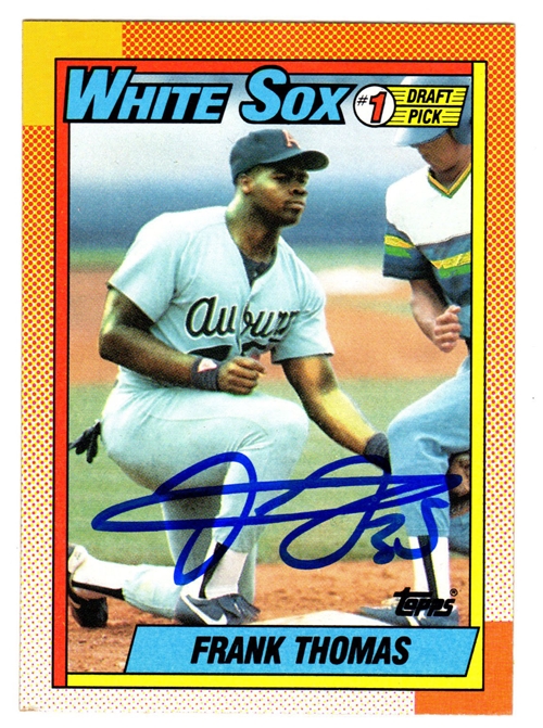 Picture of Schwartz Sports Memorabilia THOCAR105 Frank Thomas Signed White Sox 1990 Topps Rookie Card No.414