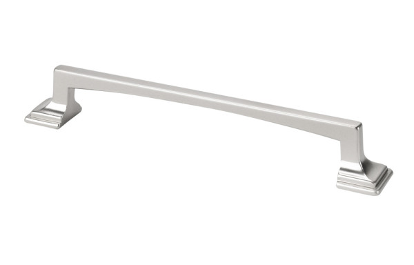 s 128 mm. Thin Square Transitional Cabinet Pull - Satin Nickel