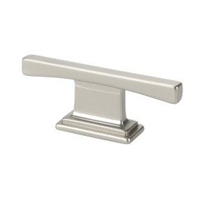 s 9-1336001635 16 mm. Thin Square Transitional T Cabinet Pull - Satin Nickel