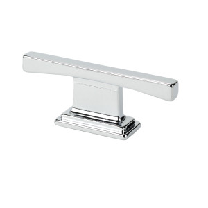 s  16 mm. Thin Square Transitional T Cabinet Pull - Bright Chrome