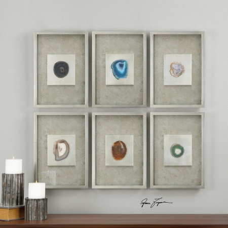 Picture of 212 Main 14555 Agate Stone Silver Wall Art
