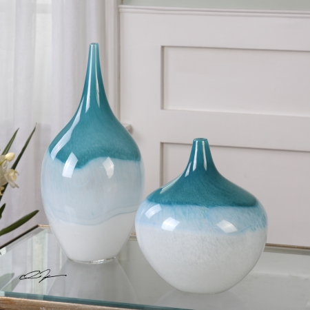 Picture of 212 Main 20084 Carla Teal White Vases