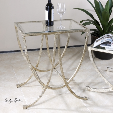 Picture of 212 Main 24592 Marta Antiqued Silver Side Table