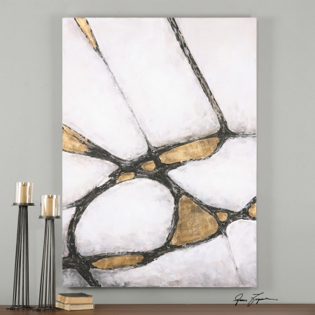 Picture of 212 Main 34352 Abstract Art In Gold And Black