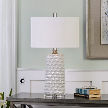 Picture of 212 Main 27142-1 Sesia White Honeycomb Table Lamp