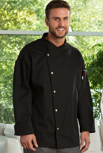 Picture of Vtex 0492-0107 Caliente Chef Coat- Black- 3X Large