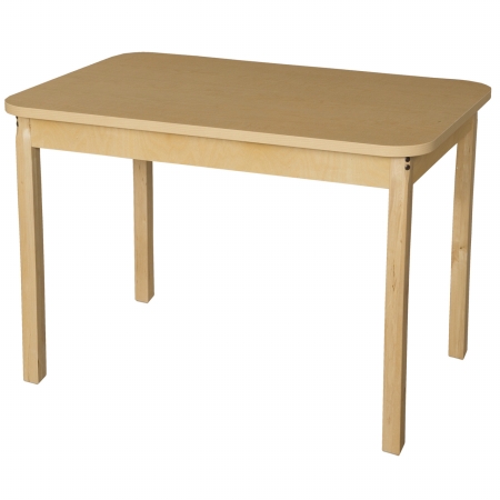 Picture of Wood Designs HPL304429C6 29 in. Mobile Rectangle High Pressure Laminate Table With Hardwood Legs