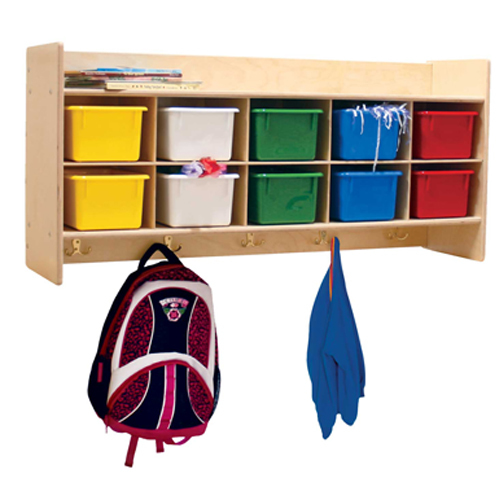 Picture of Contender C51403APF Assembled Wall Locker & Storage With 10 Assorted Pastel Trays