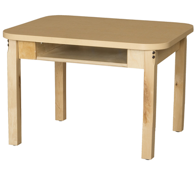 Mobile Classroom High Pressure Laminate Desk With Hardwood Legs