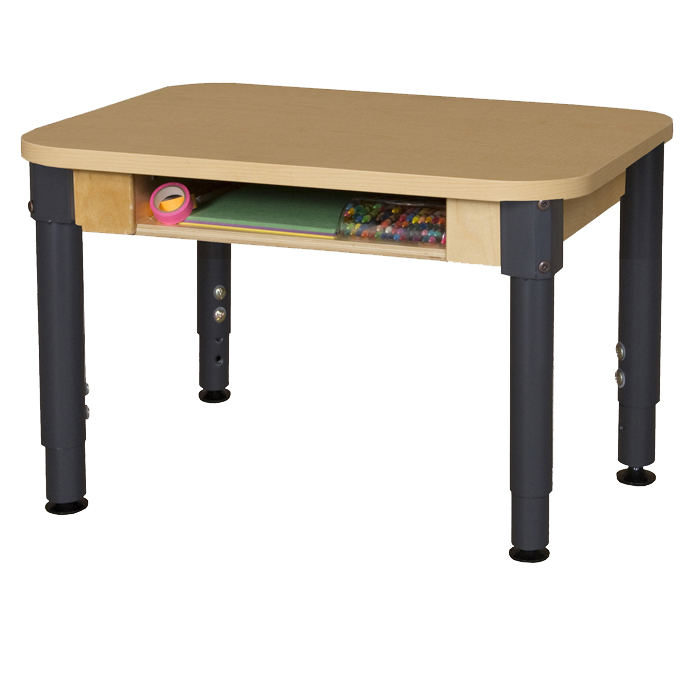 Picture of Wood Designs HPL1824DSKA1217C6 14-19 in. Mobile Classroom High Pressure Laminate Desk With Adjustable Legs