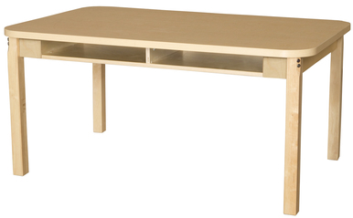 Picture of Wood Designs HPL1848DSK14 Two Seater High Pressure Laminate Desk With Hardwood Legs- 14 in.