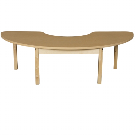 Picture of Wood Designs HPL2264HCRC14 Half Circle High Pressure Laminate Table With Hardwood Legs- 14 in.
