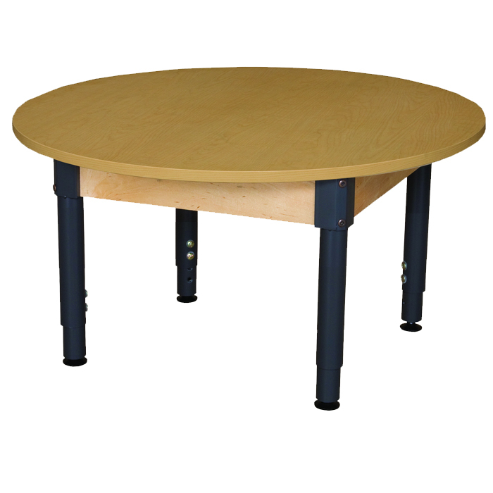 Picture of Wood Designs HPL36RNDA1217C6 Mobile Round High Pressure Laminate Table With Adjustable Legs- 14-19 in.