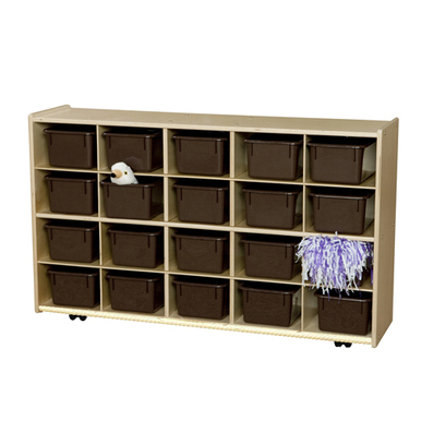 Picture of Contender C14502F-C5 Mobile 20 Tray Storage With Brown Trays - Casters Assembled