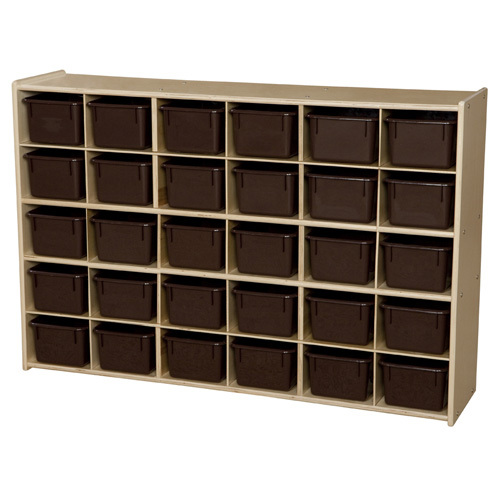 Picture of Contender C16032F-C5 Mobile 30 Tray Storage With Brown Trays - Casters Assembled