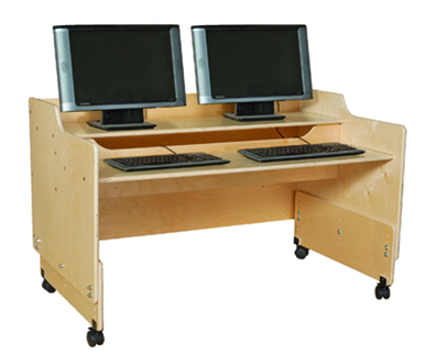 Picture of Contender C41048F 48 in. Mobile Computer Desk - Fully Assembled