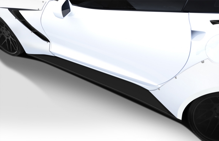 2014-2015 Chevrolet Corvette C7 Duraflex Gran Veloce Wide Body Side Skirts