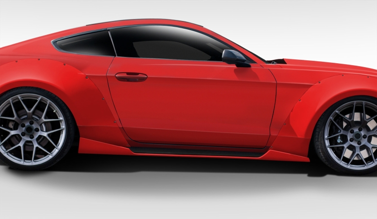 2015-2016 Ford Mustang Duraflex Grid Side Skirts Rocker Panels