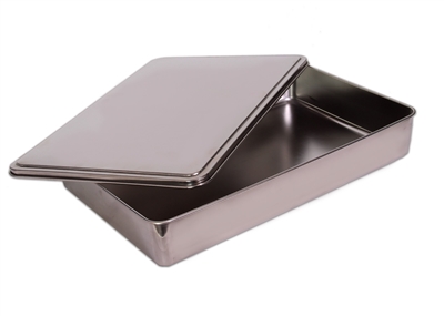 Picture of Ybm Home 2401 Stainless Steel Covered Cake Pan- Silver- Small