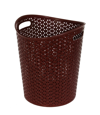 Picture of Ybm Home ba566 Oval Rattan Style Plastic Waste Basket