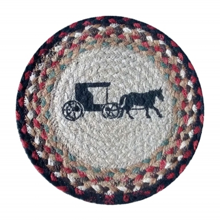 Picture of Andreas TRT-46 10 in. Horse & Buggy Round Trivet- Pack of 3
