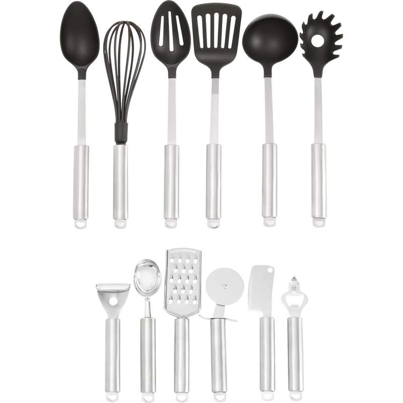 Picture of BNFUSA KTOOLS12 Stainless Steel & Nylon Construction Kitchen Tool Set&#44; 12 Piece