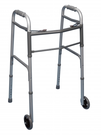 Picture of Bilt-Rite Mastex Health 10-99011 Double Button Walker With Wheels