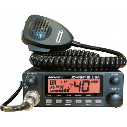 Picture of President Johnny III 12-24 Volt CB Radio with 3 Color Display