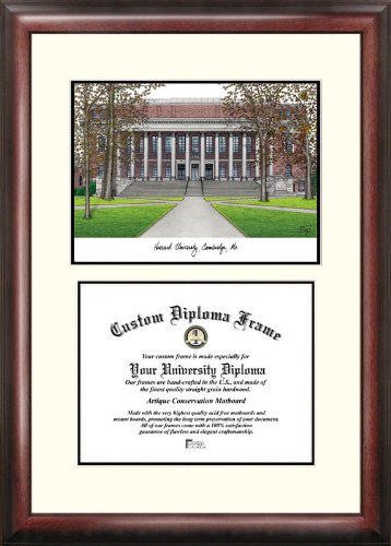 Campusimages MA992LV Harvard University Legacy Scholar Diploma Frame