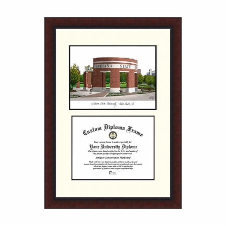 Campusimages IN986LV Indiana State Legacy Scholar Diploma Frame